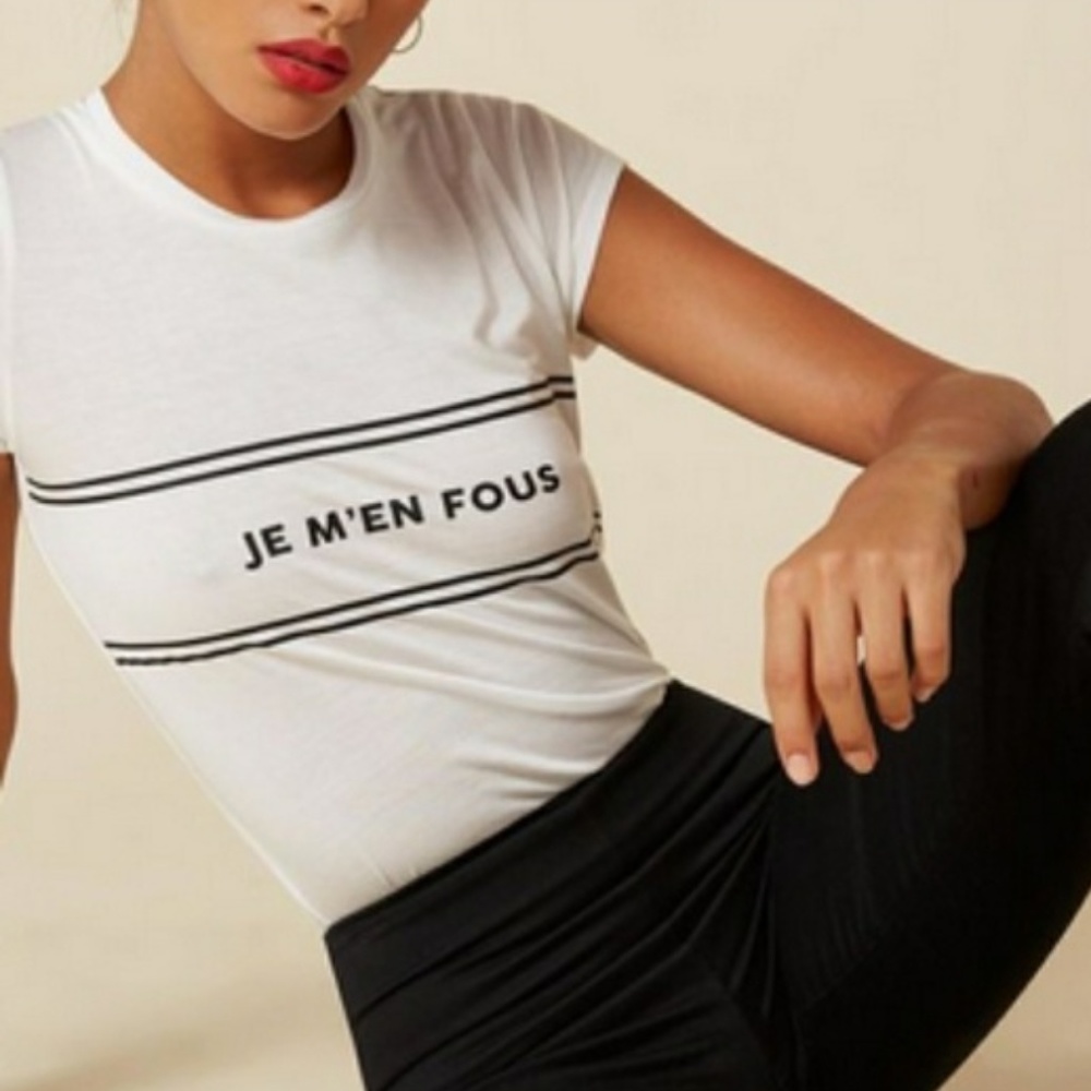 Reformation Je Men Fous Tee Small